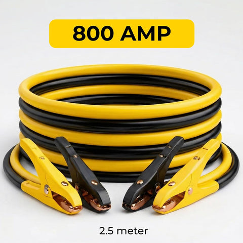 800AMP - 2.5Meter Car Battery Jumper Cables – Booster Cables with Copper Clamps