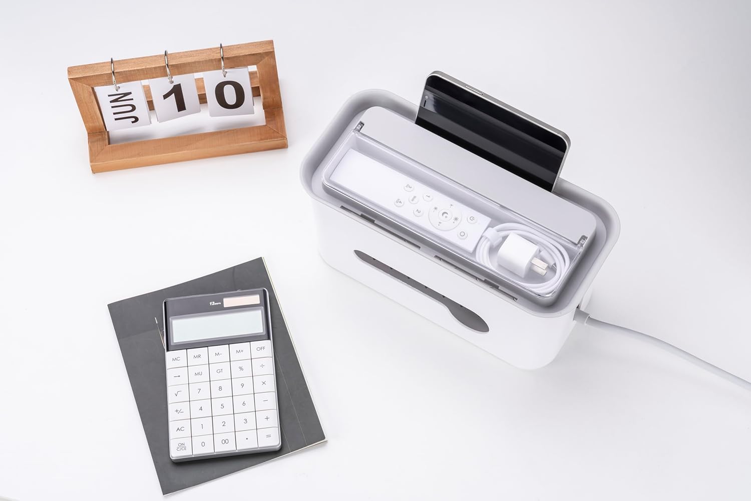 Navodesk NAVO Cable Management Box, Cable Organiser for Desktop