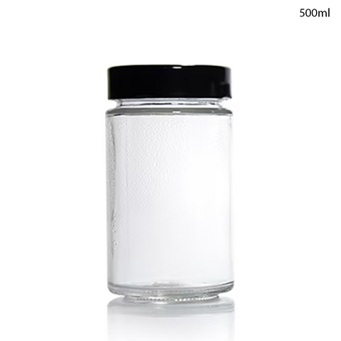 Glass Jar for Kitchen Storage with Air Tight Black Cap 100ml (120Pcs/Ctn)