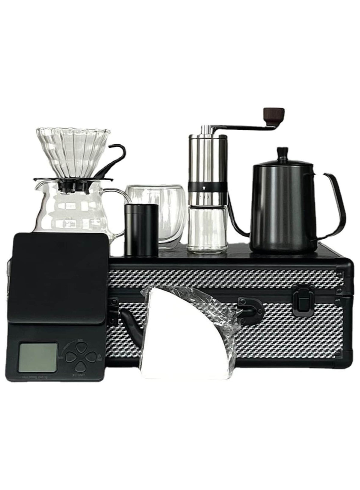 10 PCS v60 Coffee Maker Set - Manual Pour Over Coffee Maker Set with Portable Carry Case