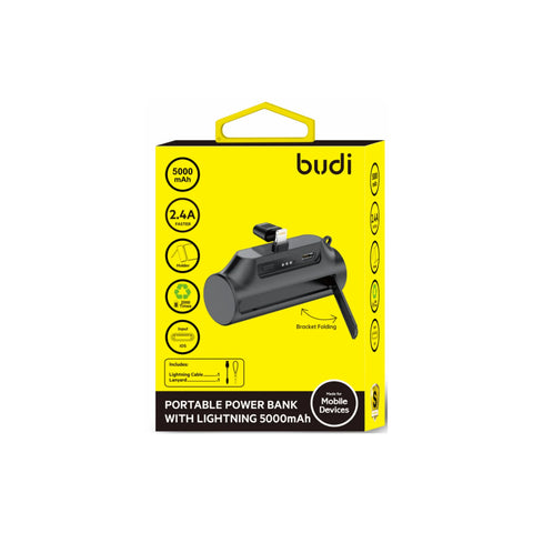 Budi Power Bank 5000mAh With Built-in Lightning Connector