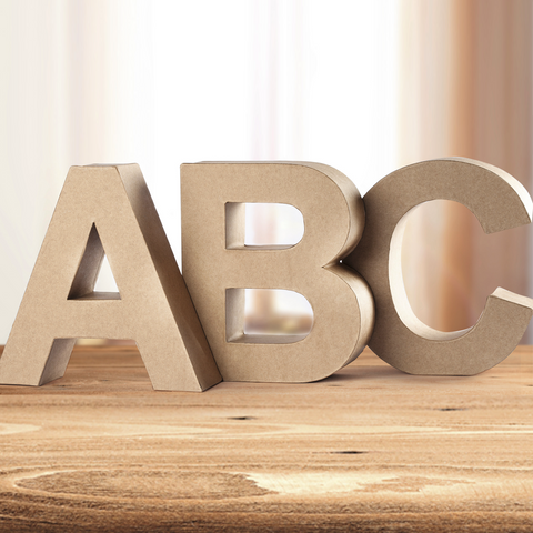 Papier Mache 3D Alphabet Letter Large 17cm Height Decoupage Craft Paper