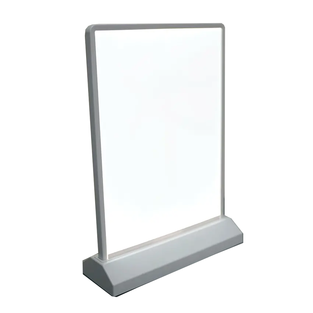 Rechargeable LED A4 Table Top Menu Board for Restaurants Slim Double S ...
