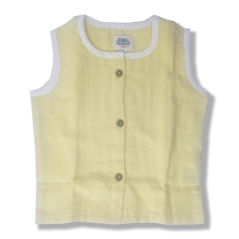 Cina Maree 2Pc Pack, 100% Organic Cotton Jhabla, Natural Herbal Dyes Pink & Yellow (0-3Months)
