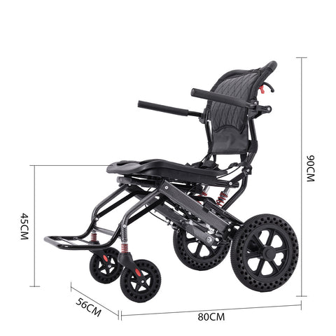 Ultra Lightweight Foldable Manual Wheelchair – Travel Friendly & Easy Carry