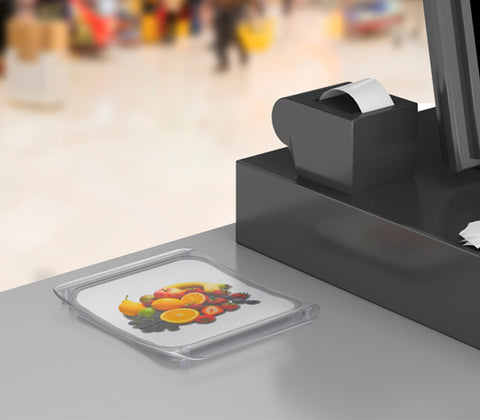 Crystal Clear Acrylic Cash Tray with Non-Slip Feet