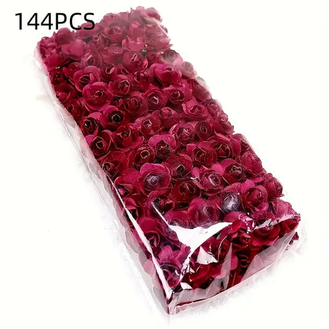 Willow 0.5" Mini Paper Flowers for Crafts Paper Roses for Scrapbooking  Card Decoration 144pcs