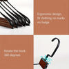 Willow 5Pc Pack 360° Hook Wire Jambo Walnut Hangers
