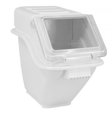 Olmecs White Ingredient Storage Bin, Capacity 20 Ltr. Shelf Ingredient Bin with Lid and Scoop for Kitchen
