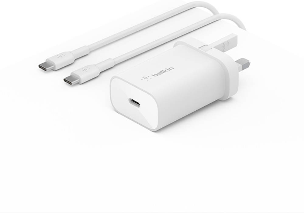 Belkin 25W USB-C Wall Charger With USB-C Cable - White