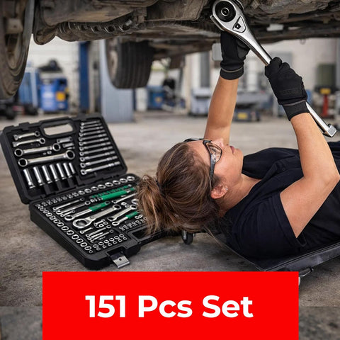 Precision 151 Pcs Ratcheting Screwdriver & Socket Bit Set – Repair Tool Kit with Magnetic Driver