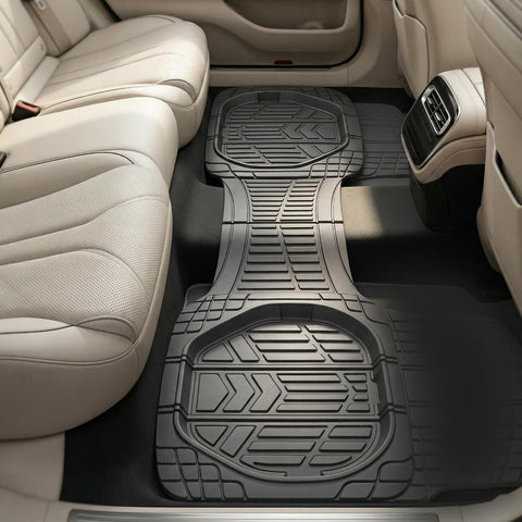 3 Pcs Set Car Floor Mats, Premium Rubber Anti-Slip Waterproof Car Mats with Cargo Liner, All Weather Front and Rear Connected Mats (78 * 54cm)