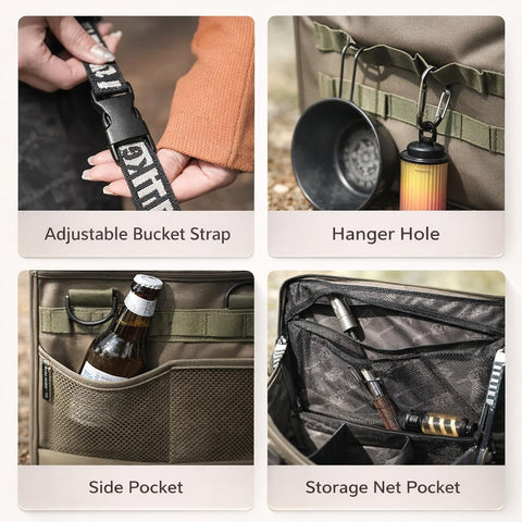 Camping Storage Bag Heavy Duty Travel Gear Organizer – Large Capacity Outdoor Equipment Carry Case (52 x 35 x 50 cm)