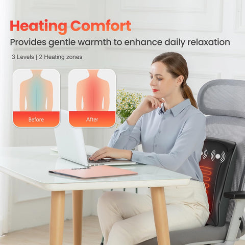COMFIER Neck Back Massager for Neck Back Pain Relief, Shiatsu Massager with Heat, 3D Kneading Massager for Back Neck and Shoulder