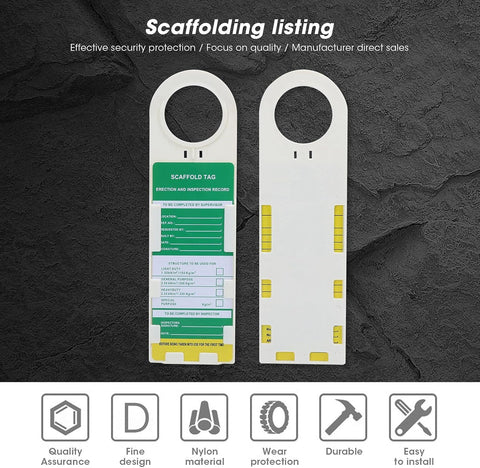 10 Pcs Scaffold Status Holder and Tags Scaffolding Safety Inspection Tags