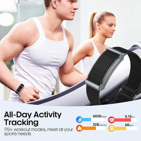 Smart Health Wristband for Men Women, Smart Bracelet with 24/7 Heart Rate/Blood oxygen/Sleep/Body Temperature Monitor