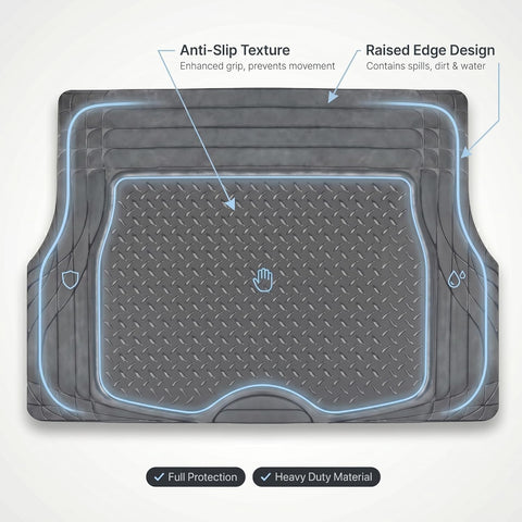 Car Boot Mat, Heavy Duty Waterproof Trunk Liner, Anti-Slip Rubber Cargo Mat (144x109cm Cms) (Copy) (Copy) (Copy) (Copy) (Copy) (Copy)