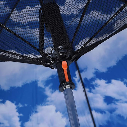 Olmecs Umbrella with Fan and Mist Spray, USB Rechargeable Windproof Sun Umbrella with 8 Rib