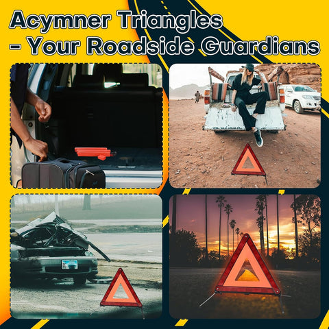 Olmecs 5 Pack Reflective Safety Triangle Kit