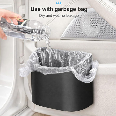Car Door Trash Bin Organizer Storage Box – PU Leather