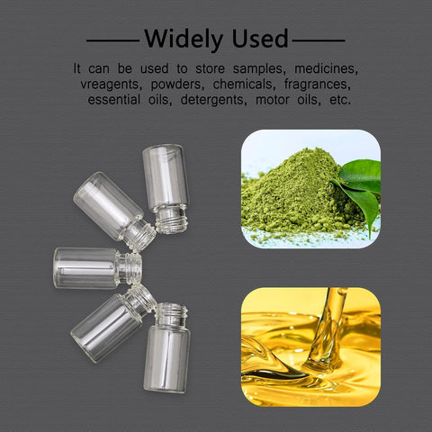 Willow Clear Liquid Sampling Glass Bottles with Black Screwcap 3ml  (36Pc Pack)