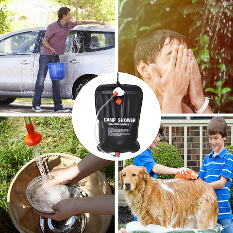 Portable Shower Bag – 5 Gallons/20 Litres | Outdoor Camping Shower for Hiking