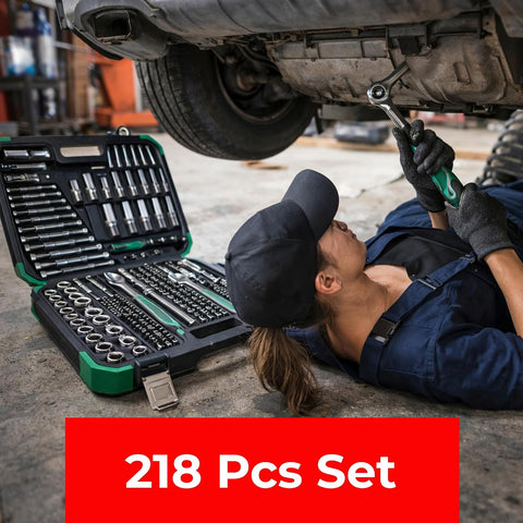 Precision 218 Pcs Ratcheting Screwdriver & Socket Bit Set – Repair Tool Kit with Magnetic Driver