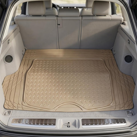 Car Boot Mat, Heavy Duty Waterproof Trunk Liner, Anti-Slip Rubber Cargo Mat (144x109Cms)