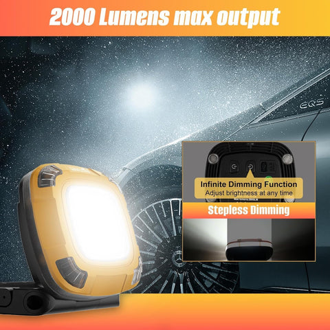 Ultra-Bright Rechargeable (Square Big) Waterproof & USB Powered Torch with Hook for Camping (Copy)