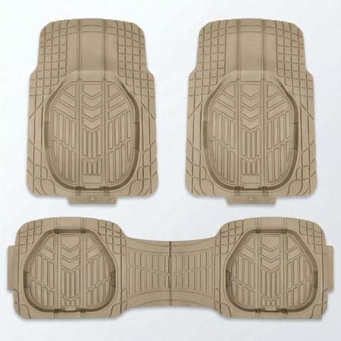 Premium Rubber Car Floor Mats, 78x54cm 5 Pcs Set, Anti-Slip Waterproof with Cargo Liner