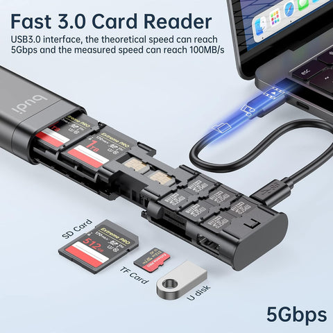 Budi - USB-C Card reader, Multifunction cables DC536B