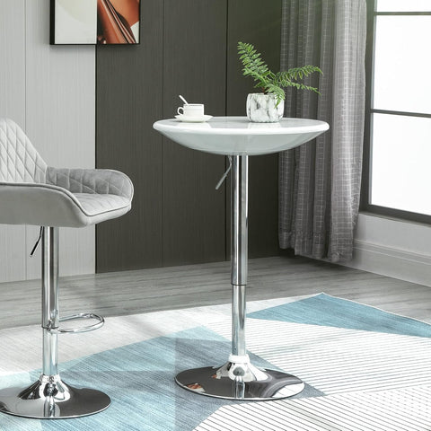 Olmecs Bar / Cocktail Adjustable Height 75-90cm Table with Stainless Steel Base T103A