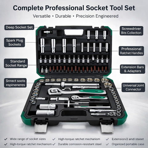 Precision 94 Pcs Ratcheting Screwdriver & Socket Bit Set – Repair Tool Kit with Magnetic Driver