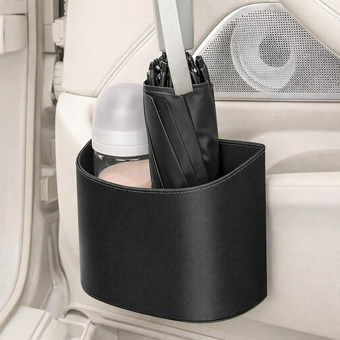 Car Door Trash Bin Organizer Storage Box – PU Leather