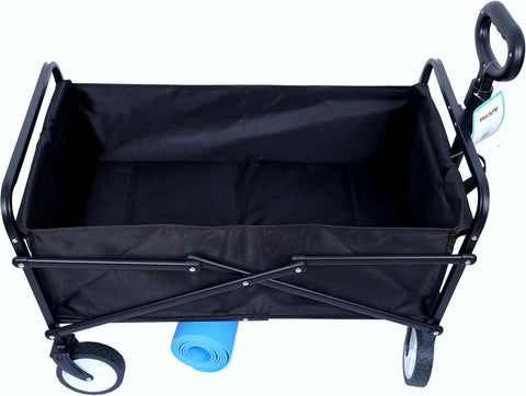 Procamp Value Beach Trolley | Durable Black Foldable Cart With Wheels - Camping Beach Wagon Trolley For Easy Pulling