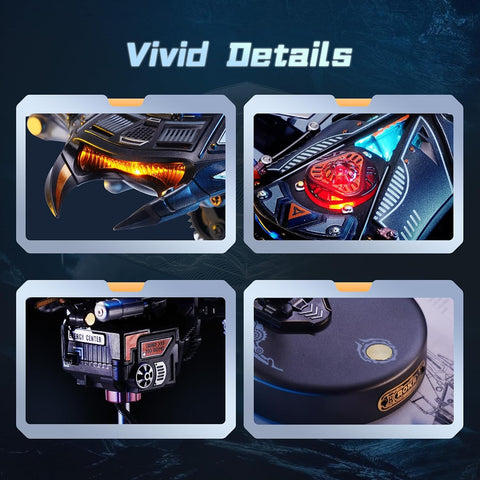 ROKR 3D Metal Puzzles for Adults Manta Ray Mechanical 3D Metal Model Kits for Adults to Build Unique Electric Mechanical Toy