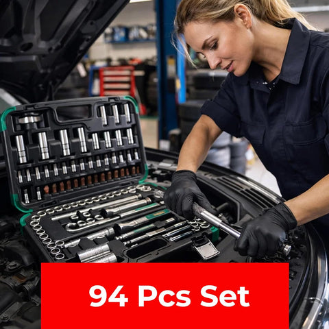 Precision 94 Pcs Ratcheting Screwdriver & Socket Bit Set – Repair Tool Kit with Magnetic Driver