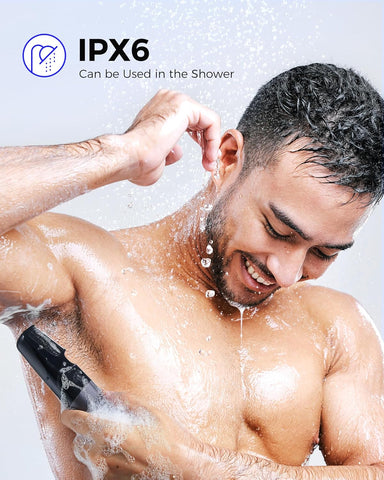 Glaker CC5136 Waterproof 6 in 1 Complete Grooming Kits for Mustache Nose Ear Facial Body Hair Trimming