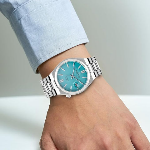 Tristar NJ Series Men's Automatic Watch Tiffany Index Dial Stainless Steel Bracelet Wrist Watch for Men