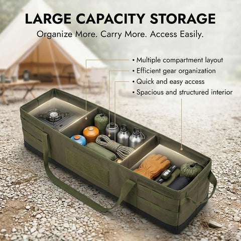 Camping Storage Bag Heavy Duty Travel Gear Organizer (108 X 18.5 cm)