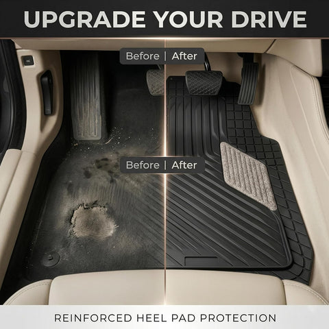 5 Pcs Set Car Floor Mats, Premium Rubber Anti-Slip Waterproof Car Mats with Cargo Liner 74 x 49cm