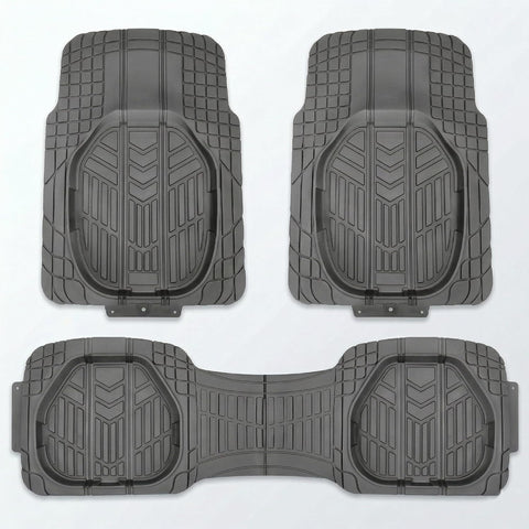 3 Pcs Set Car Floor Mats, Premium Rubber Anti-Slip Waterproof Car Mats with Cargo Liner, All Weather Front and Rear Connected Mats (78 * 54cm)