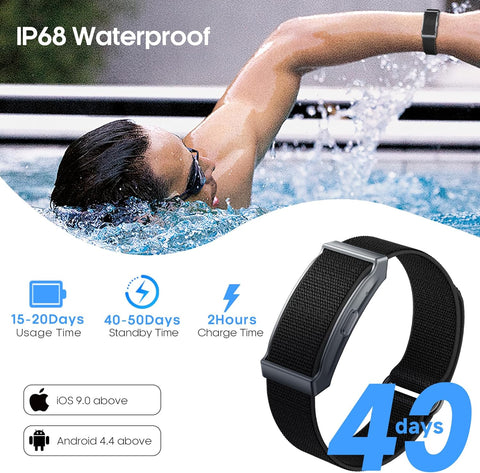 Smart Health Wristband for Men Women, Smart Bracelet with 24/7 Heart Rate/Blood oxygen/Sleep/Body Temperature Monitor