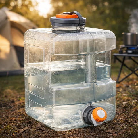 Transparent Water Storage Container with Spout Tap (15 Ltr)