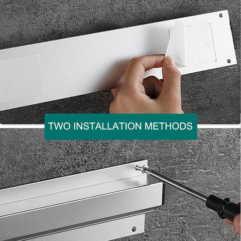 Olmecs Aluminium Wall Mounted Display Hanging Shelf Rack Bill Paper Rail (8- 40 Inches)