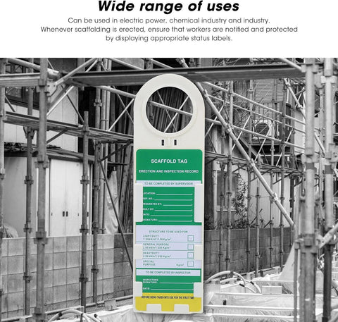 10 Pcs Scaffold Status Holder and Tags Scaffolding Safety Inspection Tags