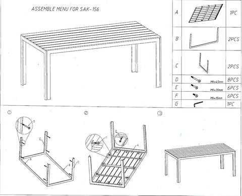 Olmecs Water Sun Proof Garden Table