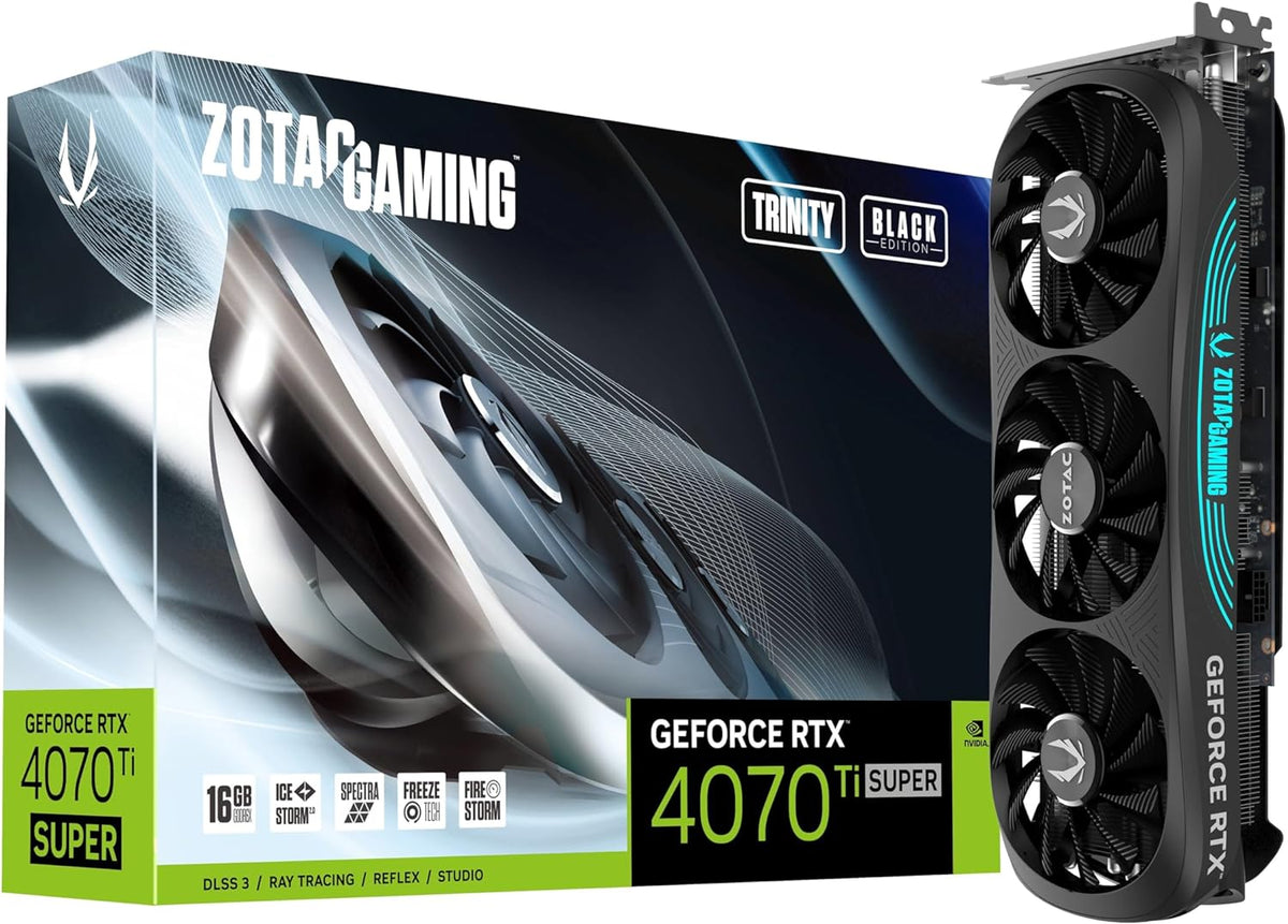 ZOTAC GAMING GeForce RTX 4070 Ti SUPER Trinity Black Edition 16GB GDDR6X