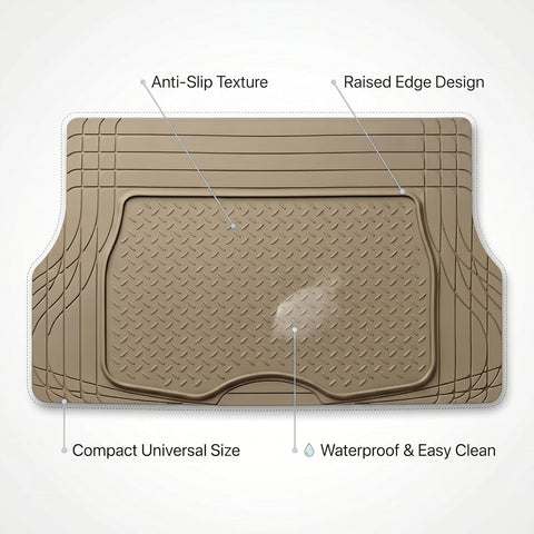 Car Boot Mat, Heavy Duty Waterproof Trunk Liner, Anti-Slip Rubber Cargo Mat (126x80 Cms) (Copy)