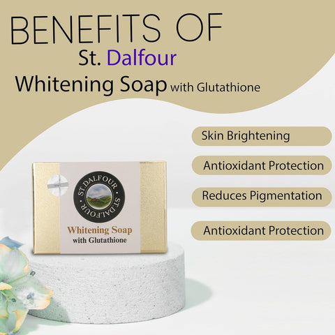 ST.DALFOUR Whitening Soap with Glutathione 1 x 135 g for Radiant and Even Skin